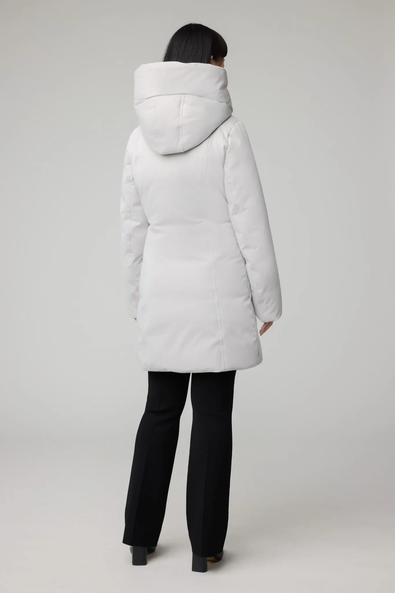 SOIA&KYO CAMELIA-C - Slim-Fit Classic Down Coat With Puffer Bib & Hood