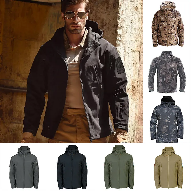 Stay Warm and Dry in Any Weather with Our Men's Camouflage Mountaineering Jacket