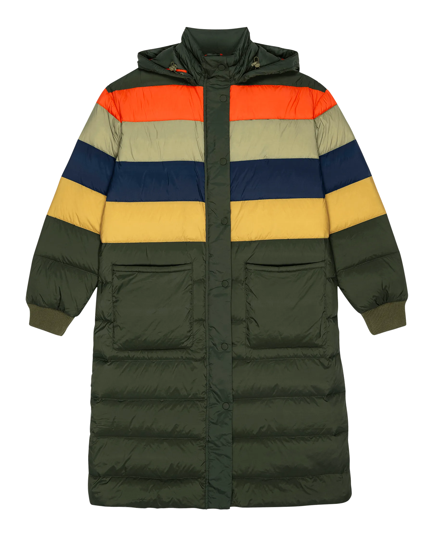 The Down Storm Puffer. -- Mountain View Multi Stripe