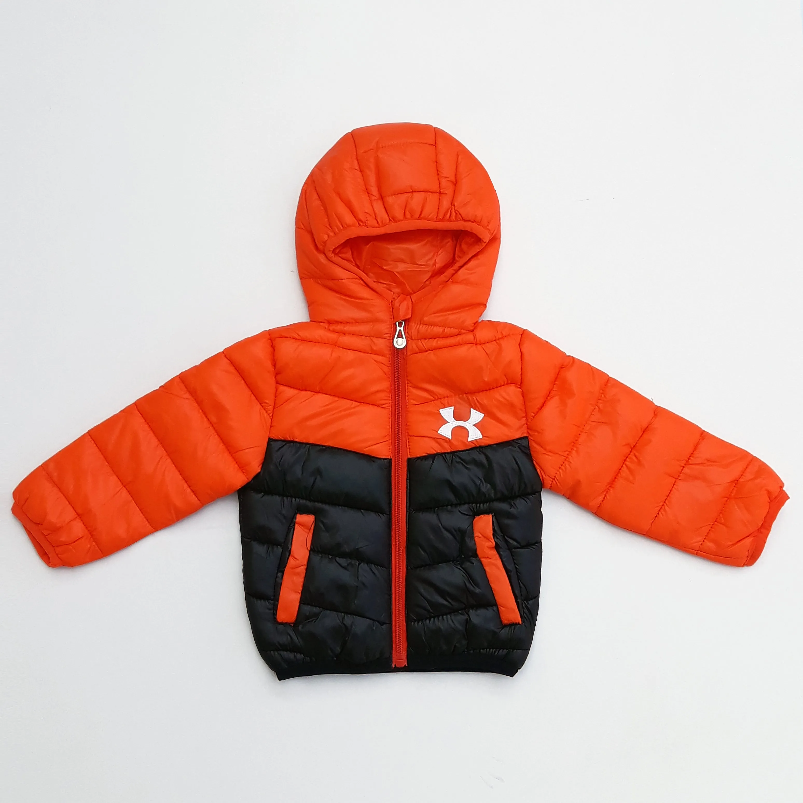 UN - Kids 'Orange & Black' Quilted Puffer Jacket UN296