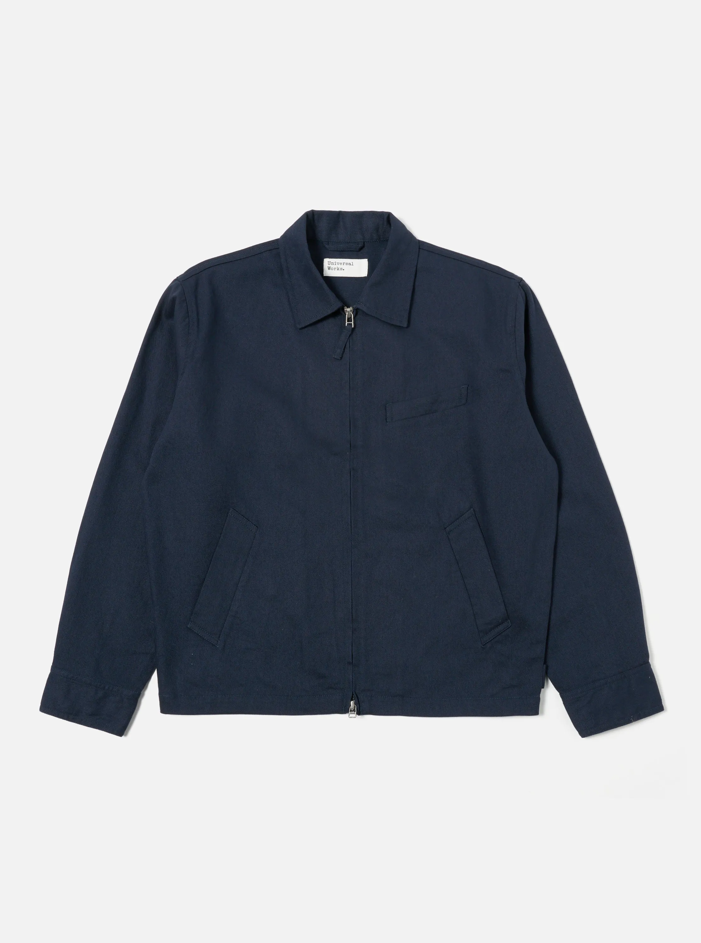 Universal Works Windcheater in Navy Winter Twill