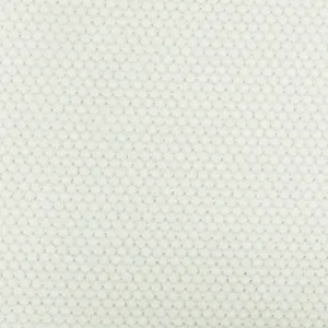 White-Silver Honeycomb Metallic Jacquard Fleece Back Jersey Knit Fabric