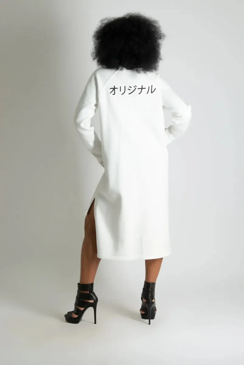 White Sweatshirt Dress IZABEL