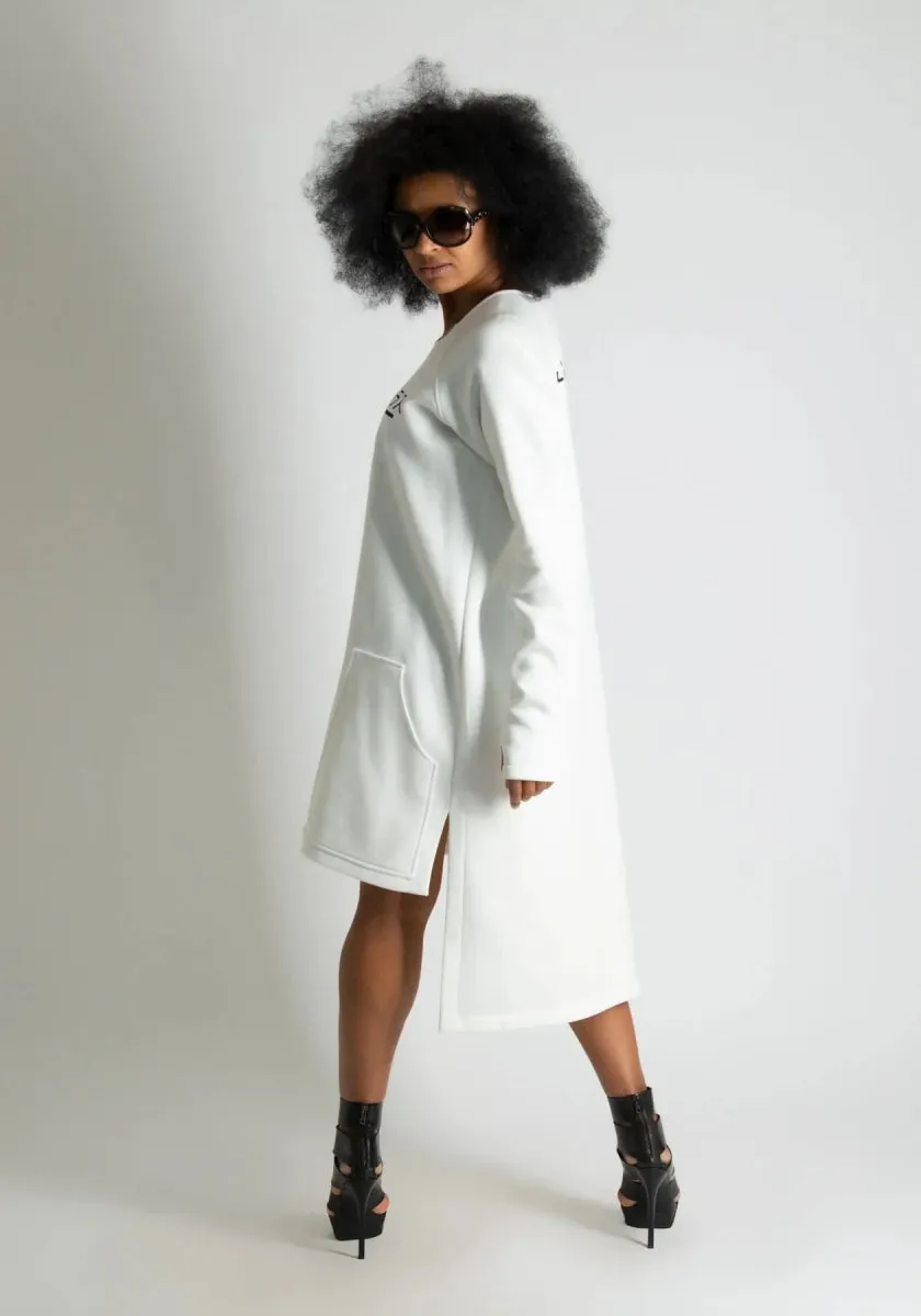 White Sweatshirt Dress IZABEL