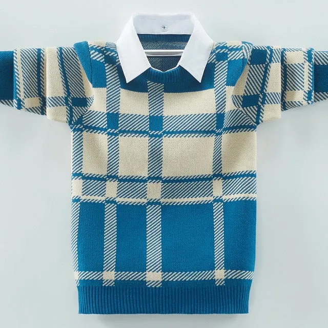 Winter Knitted Long Sleeve Warm Pullovers For Boys