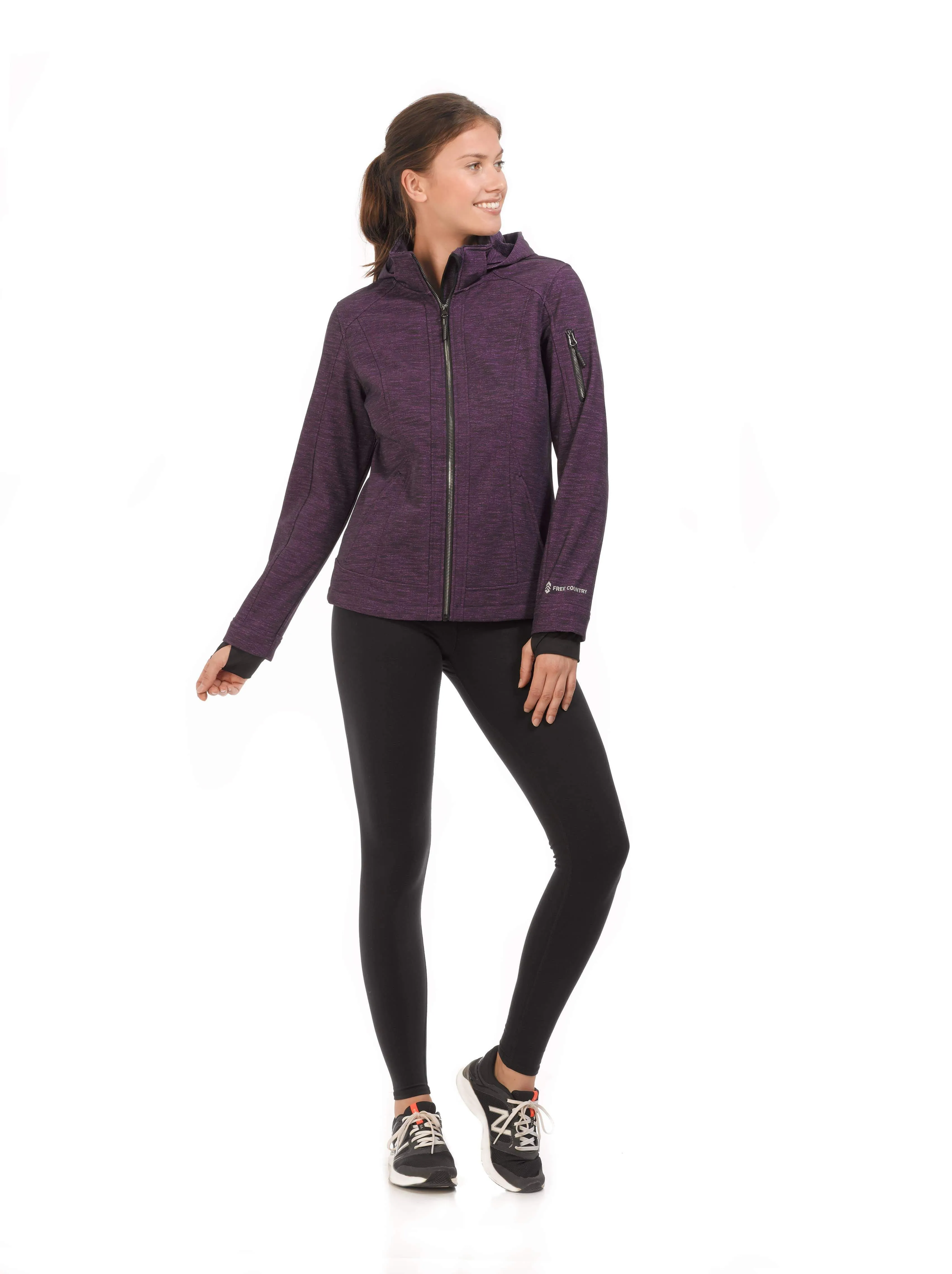 Women's Petite Striated Freeform Softshell Jacket