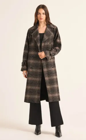 Z Supply Jackie Plaid Trench